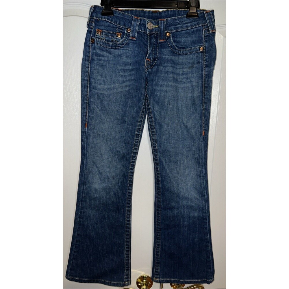 True Religion Bobby Low Rise Stretch Boot Cut Denim Jeans USA Womens 28 Y2K